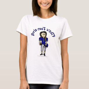 Leichtblauer Frauenfußball T-Shirt