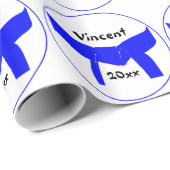 Leichtblauer Gürtel für Kampfkunst Geschenkpapier (Rolleneckpunkt)