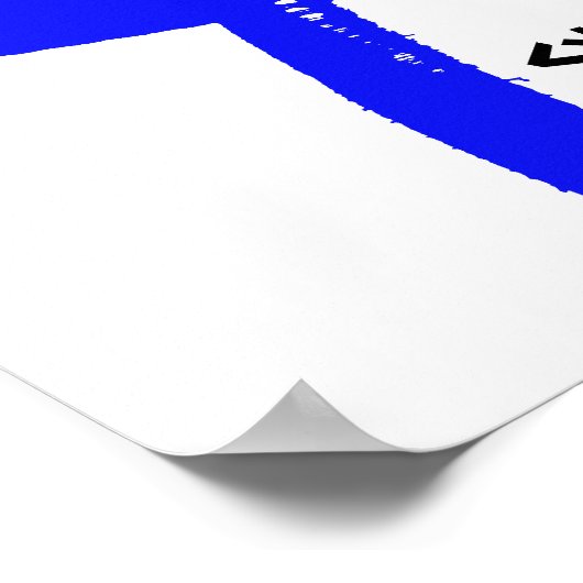 Leichtblauer Gürtel für Kampfkunst Poster (Ecke)