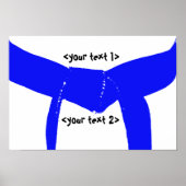 Leichtblauer Gürtel für Kampfkunst Poster (Vorne)