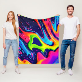 Leichte Abstrakte Flüssigkeitsablagerungen Fleecedecke