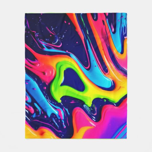Leichte Abstrakte Flüssigkeitsablagerungen Fleecedecke (Vorderseite)