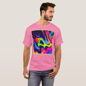 Leichte Abstrakte Flüssigkeitsablagerungen T-Shirt (Vorne ganz)