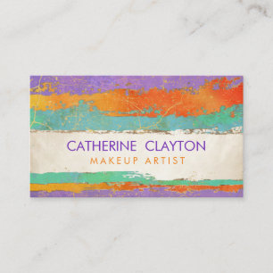 Leichte abstrakte Watercolor-und Goldpastellkunst Visitenkarte