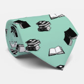 Leichte Aquamarine Buchzeitschrift Bibliophile Buc Krawatte (Gerollt)