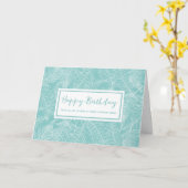 Leichte Aquamarine Fernseh-Geschäfte von Group Bir Karte (Gelbe Blume)