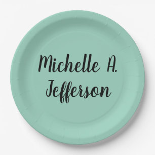 Leichte Aquamarine Handschrift Creative Trendy Nam Pappteller