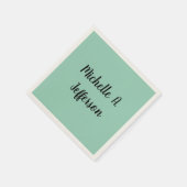 Leichte Aquamarine Handschrift Creative Trendy Nam Serviette (Ecke)