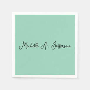 Leichte Aquamarine Handschrift Creative Trendy Nam Serviette