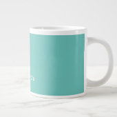 Leichte Aquamarine Trendy Moderne Minimalistische Jumbo-Tasse (Rechts)