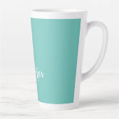 Leichte Aquamarine Trendy Moderne Minimalistische Milchtasse (Rechts)