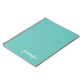Leichte Aquamarine Trendy Moderne Minimalistische Notizblock (Linke Seite)