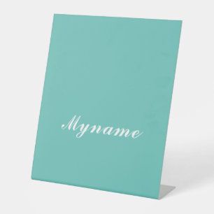Leichte Aquamarine Trendy Moderne Minimalistische  Sockelschild