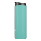 Leichte Aquamarine Trendy Moderne Minimalistische Thermosbecher (Nach rechts gedreht)