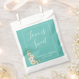 Leichte Aquamarine und weiße Hochzeiten Geschenktütchen