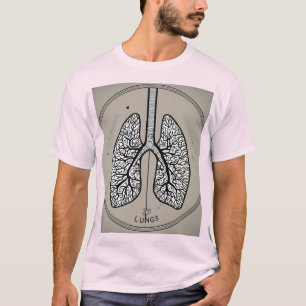 Leichte Atempause: Minimalistische Lungs-Logo-T-Sh T-Shirt