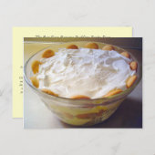 Leichte Bananenpudding-Rezept Postkarte (Vorne/Hinten)