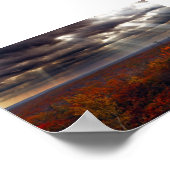 Leichte Beams in Wolken in Lackawanna Staat Forest Poster (Ecke)