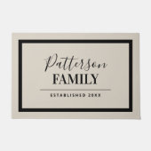 Leichte Beige-Familie Monogram Doormat Fußmatte (Vorderseite)