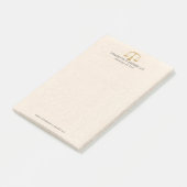 Leichte beige Leinen & Gold Law Practice Scale Post-it Klebezettel (angewinkelt)
