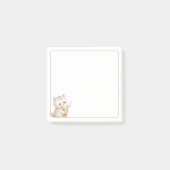 Leichte, beige Niedliche Katze mit Eis Post-it Klebezettel (Vorderseite)