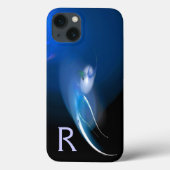 LEICHTE BIRD IN BLAU MONOGRAM Case-Mate iPhone FAL Hülle (Rückseite)