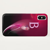 LEICHTE BIRD IN PINK FUCHSIA MONOGRAMM Case-Mate iPhone HÜLLE (Rückseite (Horizontal))