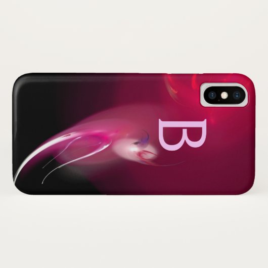 LEICHTE BIRD IN PINK FUCHSIA MONOGRAMM Case-Mate iPhone HÜLLE (Rückseite (Horizontal))