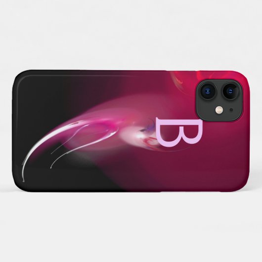 LEICHTE BIRD IN PINK FUCHSIA MONOGRAMM Case-Mate iPhone HÜLLE (Rückseite (Horizontal))