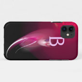 LEICHTE BIRD IN PINK FUCHSIA MONOGRAMM Case-Mate iPhone HÜLLE (Rückseite (Horizontal))