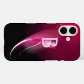 LEICHTE BIRD / PINK FUCHSIA ABSTRAKTES MONOGRAMM Case-Mate iPhone HÜLLE (Rückseite (Horizontal))
