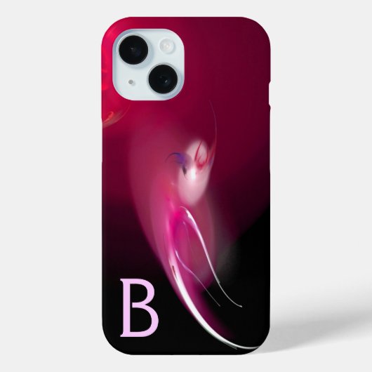 LEICHTE BIRD / PINK FUCHSIA ABSTRAKTES MONOGRAMM Case-Mate iPhone HÜLLE (Rückseite)