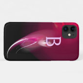 LEICHTE BIRD / PINK FUCHSIA ABSTRAKTES MONOGRAMM Case-Mate iPhone HÜLLE (Rückseite (Horizontal))