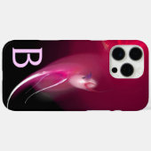 LEICHTE BIRD / PINK FUCHSIA ABSTRAKTES MONOGRAMM Case-Mate iPhone HÜLLE (Rückseite (Horizontal))