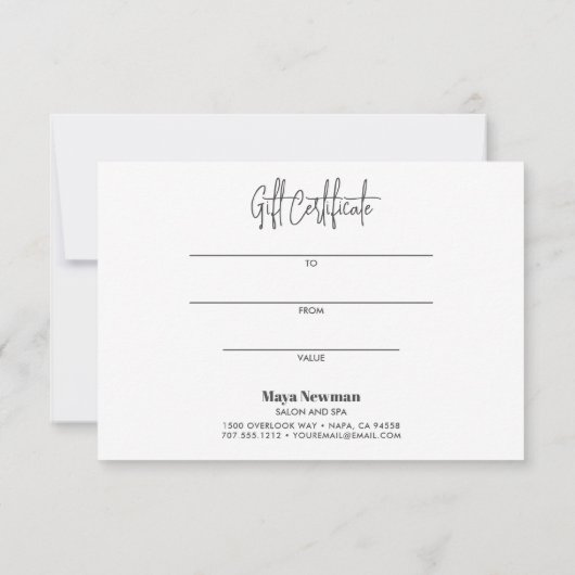 LEICHTE BLAUE MINIMAL-SIGNATUR (Rückseite)