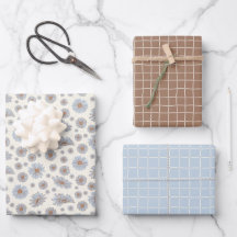 Leichte blaue und weiche braune Daisy-Geschenkblät