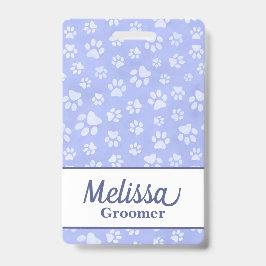 Leichte blaue und weiße Farbpaare Print Monogram Ausweis