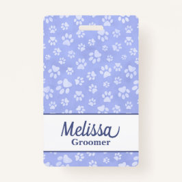 Leichte blaue und weiße Farbpaare Print Monogram Ausweis