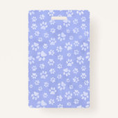 Leichte blaue und weiße Farbpaare Print Monogram Ausweis (Rückseite)