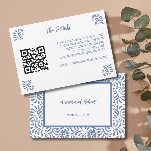 LEICHTE BLUE MEXIKAN TALAVERA ENCLOUSURE CARD