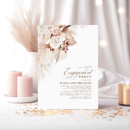 Leichte Blume Pampas Grass Boho Engagement Party Einladung
