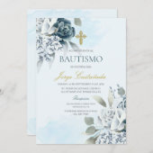 Leichte Blütentaufe Einladung (Vorne/Hinten)