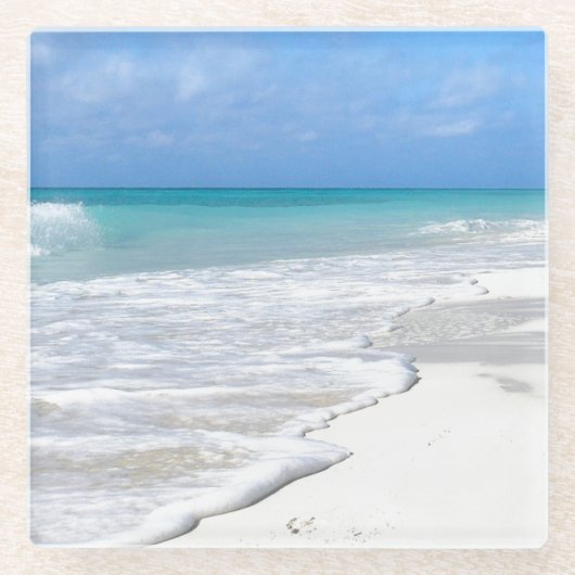 Leichte Brandung Glasuntersetzer (Vorderseite)