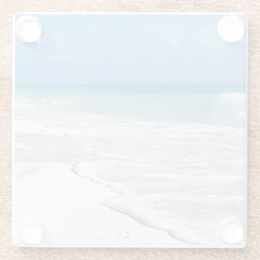 Leichte Brandung Glasuntersetzer (Rückseite)