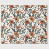 Leichte braune Blume nahtlos Geschenkpapier (Flach)