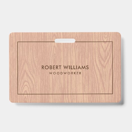 Leichte braune Holzkörner Textur Ausweis (Vorderseite)