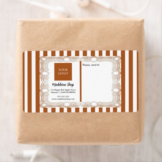 Leichte braune Streifen und kurvenförmige Rahmen u (Insitu)