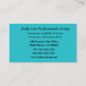 Leichte Brise Beruflich Visitenkarte (Rückseite)