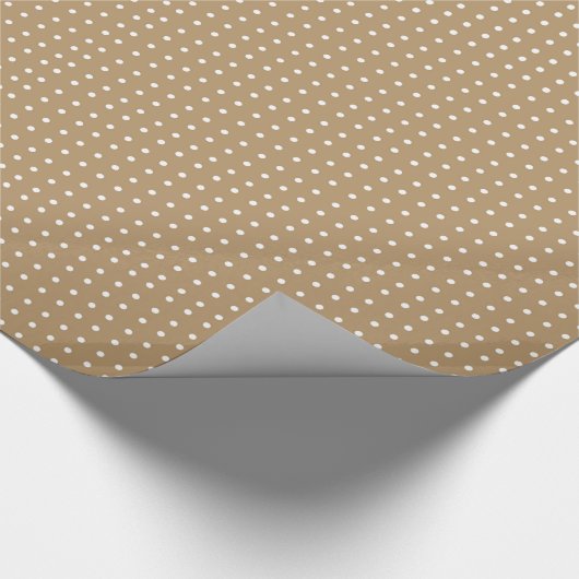 Leichte Bronze mit Polka Dots Wrapping Paper Geschenkpapier (Ecke)