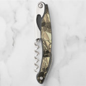 Leichte Bronze- oder Bräunbeige Halbkreise Kellnermesser (Vorderseite)